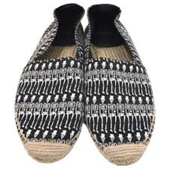 Saint Laurent Paris Skeleton Skulls Espadrille Shoes - Picture 1 of 2